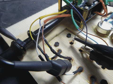 setting up the probes for the scope